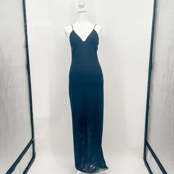 I.AM.GIA Ellery Dress Black Butterfly Long Large New with Tags - Picture 4 of 12